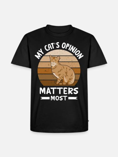 Funny cat saying - Men's Premium Organic T-Shirt - black
