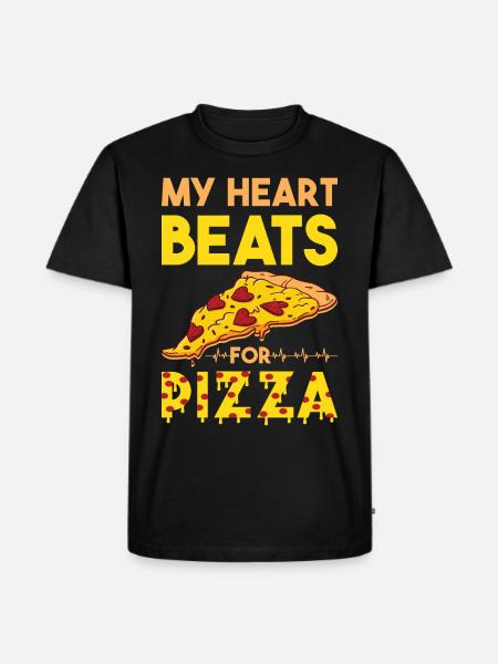 Funny pizza saying - Men's Premium Organic T-Shirt - black