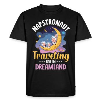 Funny Sleep Saying - Men's Premium Organic T-Shirt - black - Front - Nico (187cm)