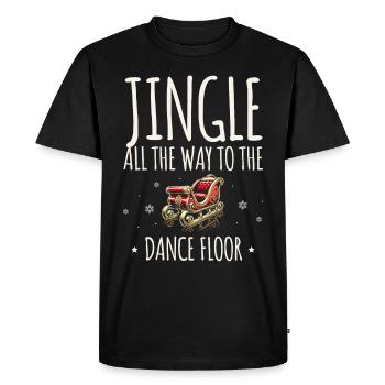 Jingle sur la piste de danse Dancing, Noël - T-shirt Premium bio Homme - noir - Devant - Nico (187cm)