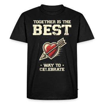 La meilleure façon de célébrer le Nouvel An en couple amoureux ensemble - T-shirt Premium bio Homme - noir - Devant - Nico (187cm)