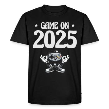 Game On 2025, l’enthousiasme pour le jeu, l’ du Nouvel An - T-shirt Premium bio Homme - noir - Devant - Nico (187cm)