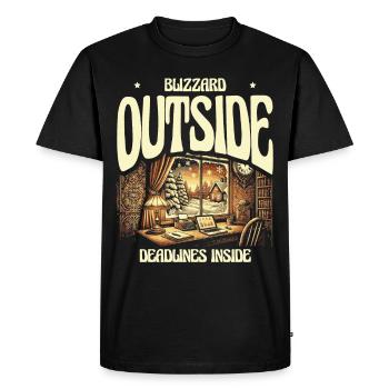 Blizzard Outside Deadlines Inside Winter Work Life - Men's Premium Organic T-Shirt - black - Front - Nico (187cm)