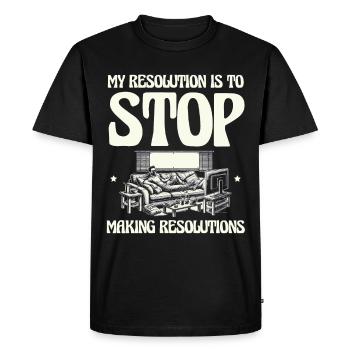 Ma résolution : plus de résolutions du Nouvel An - T-shirt Premium bio Homme - noir - Devant - Nico (187cm)