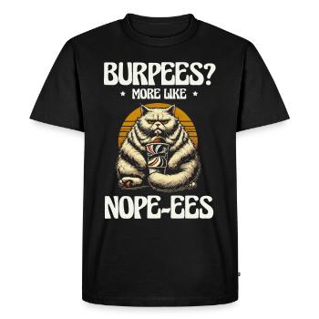 Les burpees sont similaires aux nope-ees, à l’humour fitness, à l’entraînement - T-shirt Premium bio Homme - noir - Devant - Nico (187cm)
