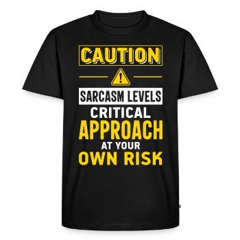 Sarcasm Sarcastic - Men's Premium Organic T-Shirt - black - Front - Nico (187cm)