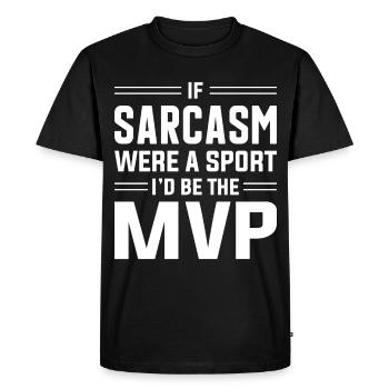 Sarcasm Sarcastic - Men's Premium Organic T-Shirt - black - Front - Nico (187cm)