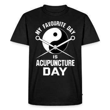 Chi Qi Ying Yang Médecine traditionnelle chinoise - T-shirt Premium bio Homme - noir - Devant - Nico (187cm)