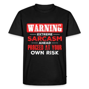 Sarcasm Sarcastic - Men's Premium Organic T-Shirt - black - Front - Nico (187cm)