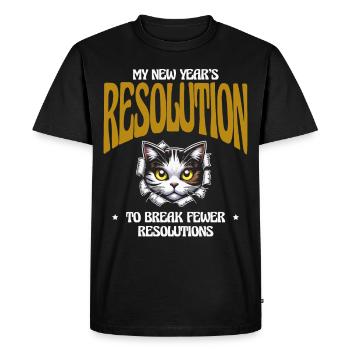 My New Year's resolution to break fewer resolutions - Men's Premium Organic T-Shirt - black - Front - Nico (187cm)