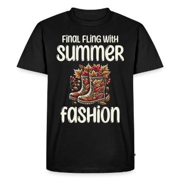 Last Fling With Summer Fashion Transition Autumn Design - Men's Premium Organic T-Shirt - black - Front - Nico (187cm)