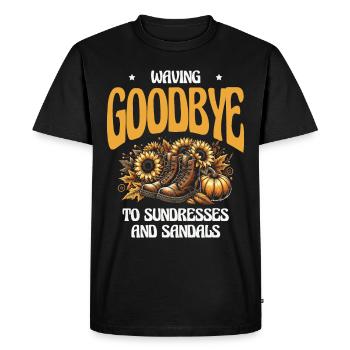 Say goodbye to sundresses and sandals - Men's Premium Organic T-Shirt - black - Front - Nico (187cm)