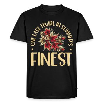 Last whirl best, inviting autumn meeting - Men's Premium Organic T-Shirt - black - Front - Nico (187cm)