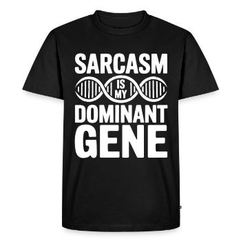 Sarcasme Gènes ADN Génétique - T-shirt Premium bio Homme - noir - Devant - Nico (187cm)