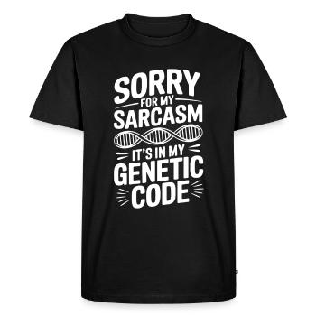 Sarcasme Gènes ADN Génétique - T-shirt Premium bio Homme - noir - Devant - Nico (187cm)