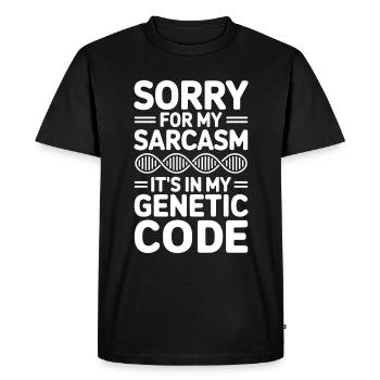 Sarcasme Gènes ADN Génétique - T-shirt Premium bio Homme - noir - Devant - Nico (187cm)