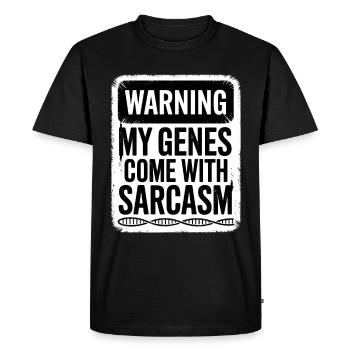 Sarcasme Gènes ADN Génétique - T-shirt Premium bio Homme - noir - Devant - Nico (187cm)