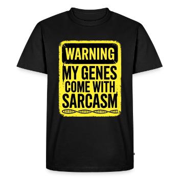 Sarcasme Gènes ADN Génétique - T-shirt Premium bio Homme - noir - Devant - Nico (187cm)