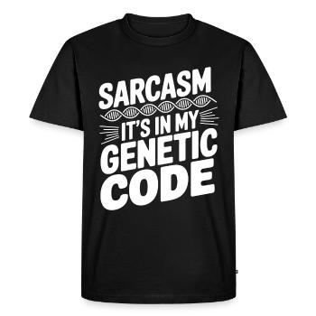 Sarcasme Gènes ADN Génétique - T-shirt Premium bio Homme - noir - Devant - Nico (187cm)
