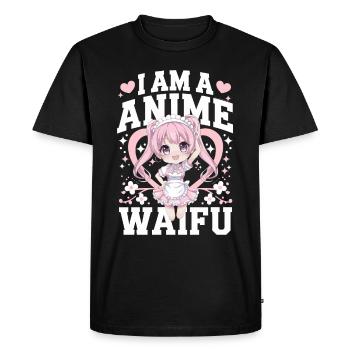 I Am an Anime Waifu – Idée cadeau amusante - T-shirt Premium bio Homme - noir - Devant - Nico (187cm)