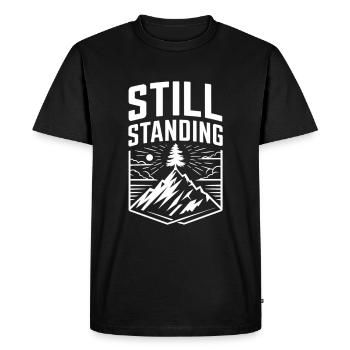 Still Standing – Minimalist Design - Men's Premium Organic T-Shirt - black - Front - Nico (187cm)