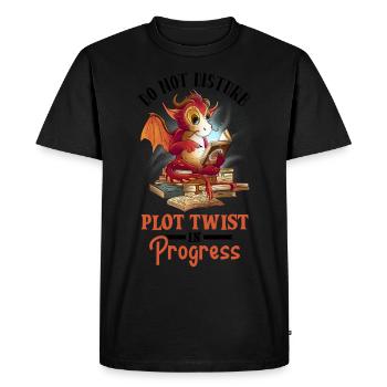 Lecture Dragon Booktok Livre Amant Livre Dragon - T-shirt Premium bio Homme - noir - Devant - Nico (187cm)