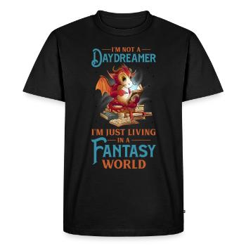 Lecture Dragon Booktok Livre Amant Livre Dragon - T-shirt Premium bio Homme - noir - Devant - Nico (187cm)