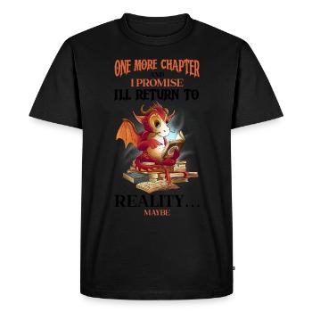 Lecture Dragon Booktok Livre Amant Livre Dragon - T-shirt Premium bio Homme - noir - Devant - Nico (187cm)