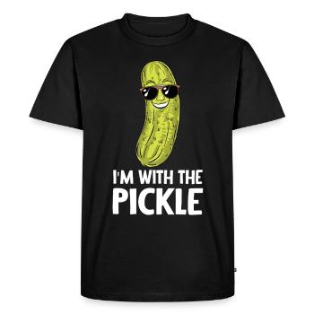 Cornichon à l’aneth Je suis l’un des cornichons - T-shirt Premium bio Homme - noir - Devant - Nico (187cm)