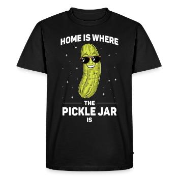 Cornichon à l’aneth Je suis l’un des cornichons - T-shirt Premium bio Homme - noir - Devant - Nico (187cm)