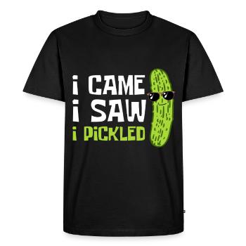 Cornichon à l’aneth Je suis l’un des cornichons - T-shirt Premium bio Homme - noir - Devant - Nico (187cm)