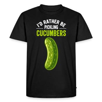 Cornichon à l’aneth Je suis l’un des cornichons - T-shirt Premium bio Homme - noir - Devant - Nico (187cm)