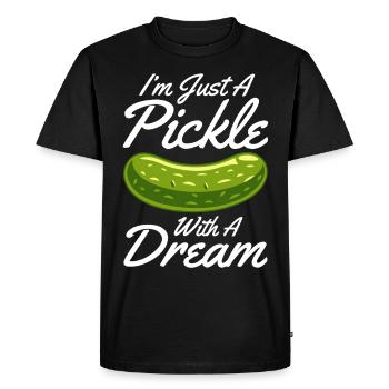 Cornichon à l’aneth Je suis l’un des cornichons - T-shirt Premium bio Homme - noir - Devant - Nico (187cm)