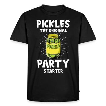 Cornichon à l’aneth Je suis l’un des cornichons - T-shirt Premium bio Homme - noir - Devant - Nico (187cm)