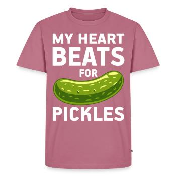 Cornichon à l’aneth Je suis l’un des cornichons - T-shirt Premium bio Homme - mauve - Devant - Nico (187cm)