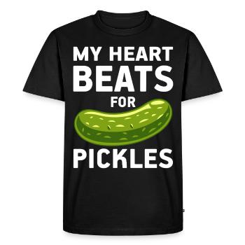 Cornichon à l’aneth Je suis l’un des cornichons - T-shirt Premium bio Homme - noir - Devant - Nico (187cm)