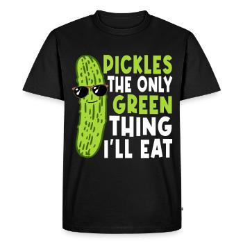 Cornichon à l’aneth Je suis l’un des cornichons - T-shirt Premium bio Homme - noir - Devant - Nico (187cm)