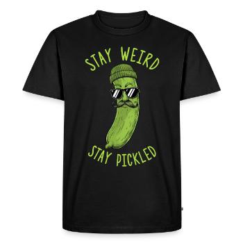 Cornichon à l’aneth Je suis l’un des cornichons - T-shirt Premium bio Homme - noir - Devant - Nico (187cm)