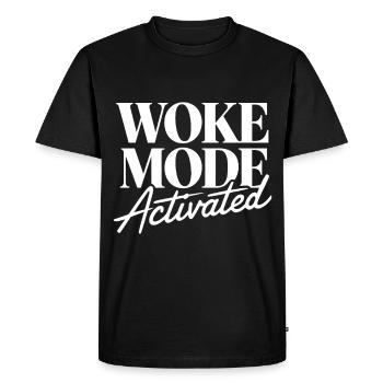 Réveillé - T-shirt Premium bio Homme - noir - Devant - Nico (187cm)