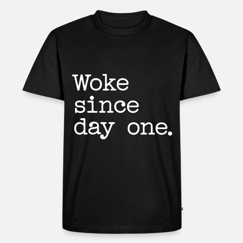 Woke - Männer Premium Bio T-Shirt - Schwarz