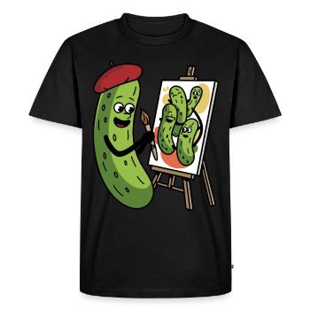 Cornichon Cornichon Cornichon - T-shirt Premium bio Homme - noir - Devant - Nico (187cm)