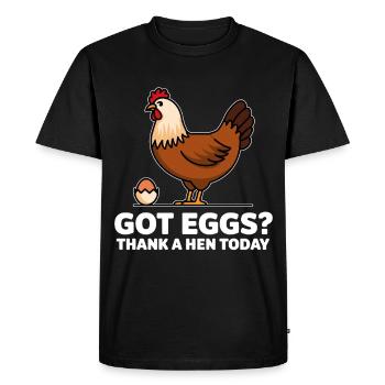 Poulets Poulets - T-shirt Premium bio Homme - noir - Devant - Nico (187cm)
