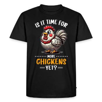 Poulets Poulets - T-shirt Premium bio Homme - noir - Devant - Nico (187cm)