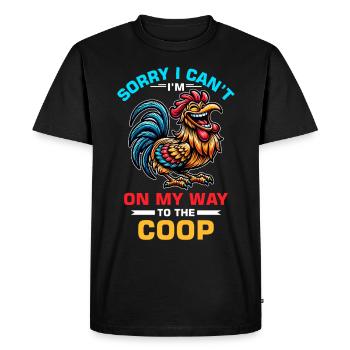 Poulets Poulets - T-shirt Premium bio Homme - noir - Devant - Nico (187cm)