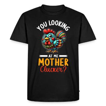 Poulets Poulets - T-shirt Premium bio Homme - noir - Devant - Nico (187cm)