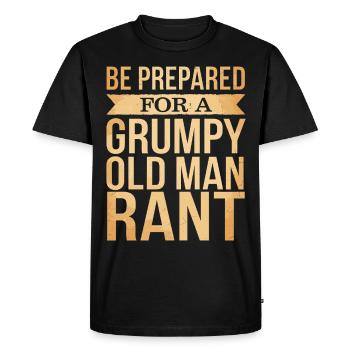 Grumpy Old Man Grumpy - Men's Premium Organic T-Shirt - black - Front - Nico (187cm)