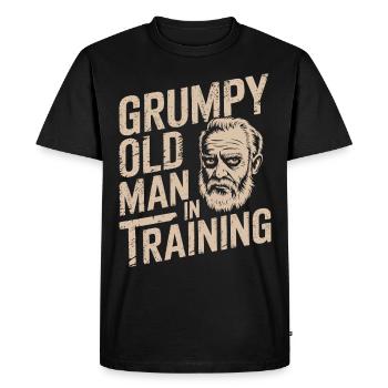 Grumpy Old Man Grumpy - Men's Premium Organic T-Shirt - black - Front - Nico (187cm)