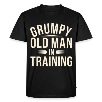 Grumpy Old Man Grumpy - Men's Premium Organic T-Shirt - black - Front - Nico (187cm)