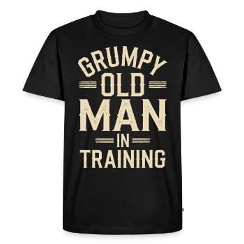 Grumpy Old Man Grumpy - Men's Premium Organic T-Shirt - black - Front - Nico (187cm)