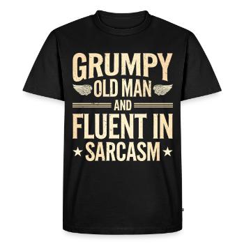 Grumpy Old Man Grumpy - Men's Premium Organic T-Shirt - black - Front - Nico (187cm)
